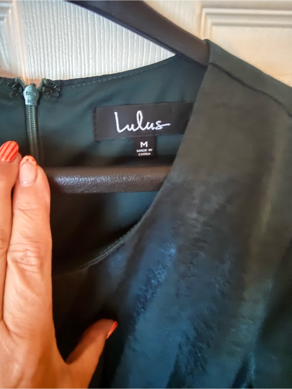 Lulu's Dark Green Faux Leather Jumpsuit